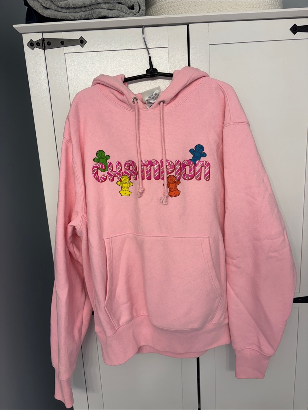 Champion Candy-land themed pink hoodie. Size M